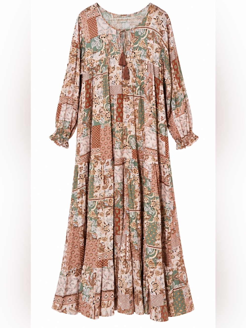 Boho Maxi Patchwork Boutique Dress